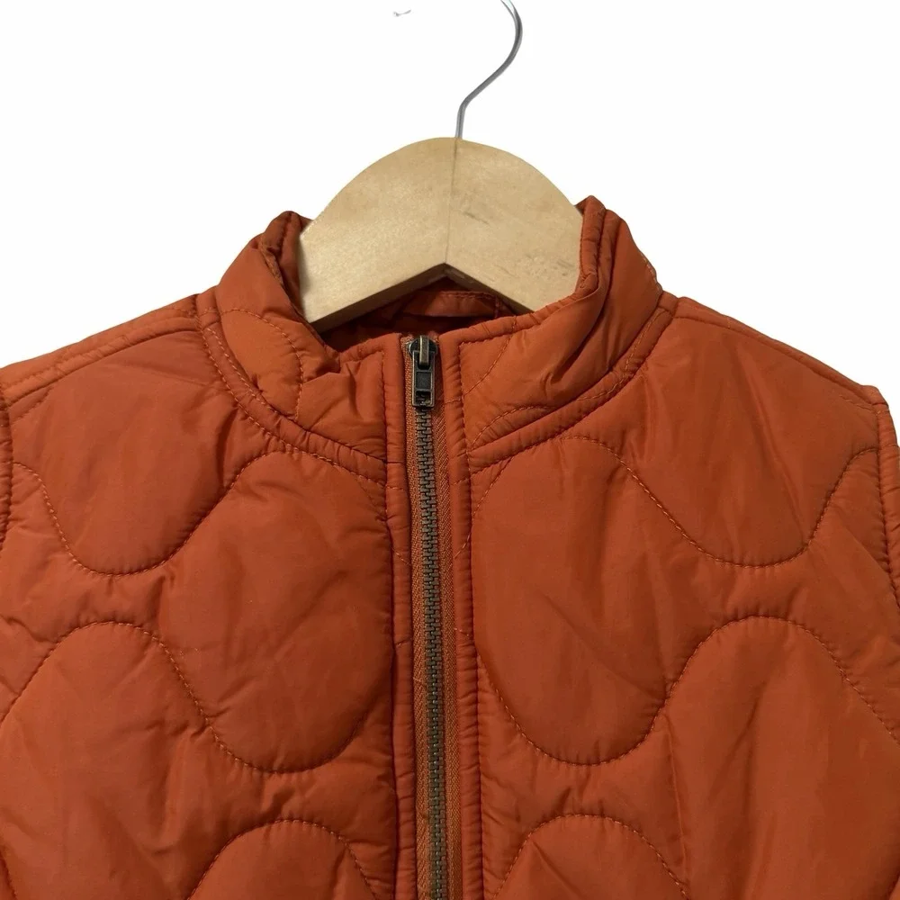 Janie and Jack Boys The Metropolitan Quilted Puffer Vest Size 3/4 Orange Outdoor